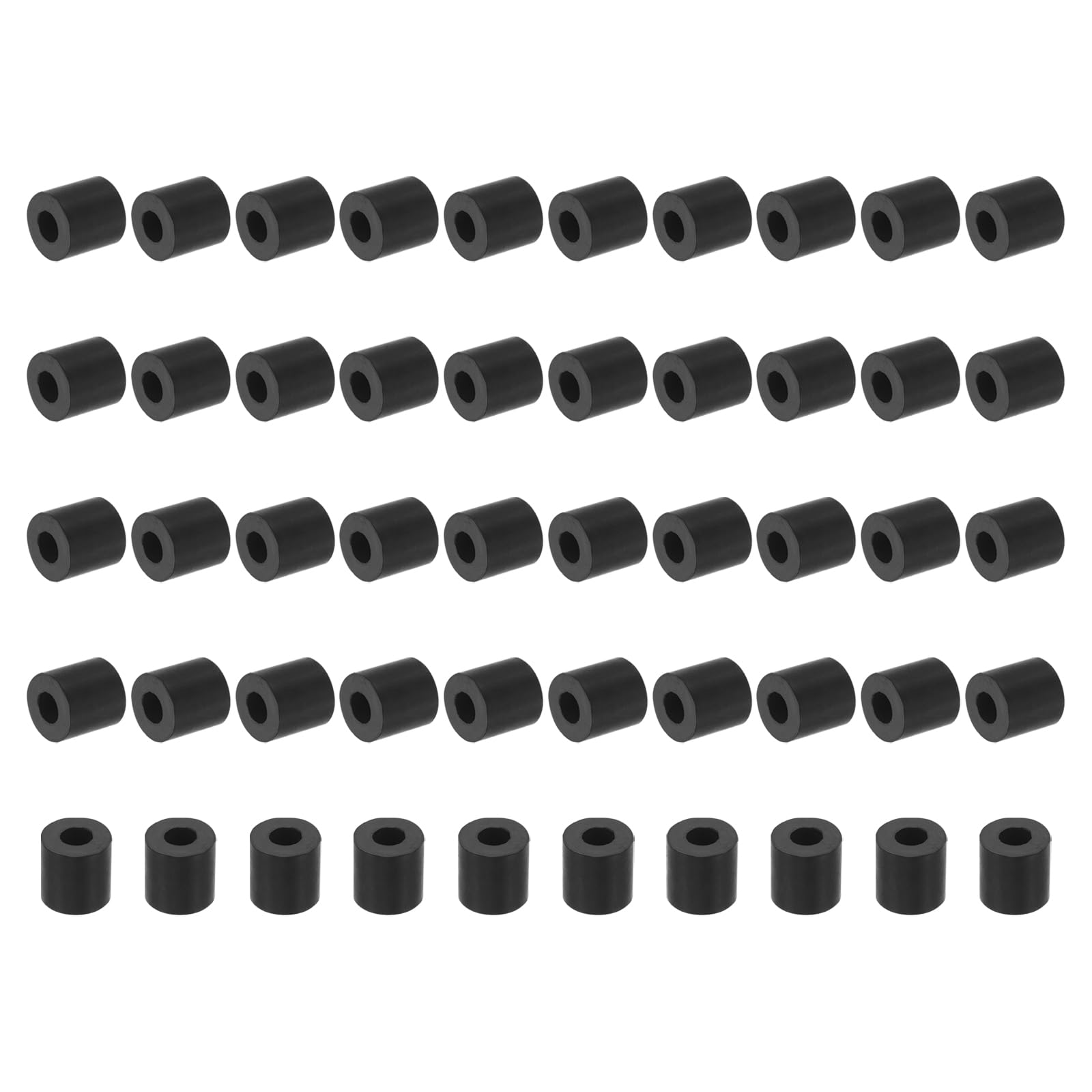 PATIKIL 50 Pcs Arandelas De Goma Planas 0.39" DI 0.79" DE 0.79" Espesor Junta De Espaciador De Goma Para Sellado Para Tornillos Grifos Tuberías Fontanería, Negro