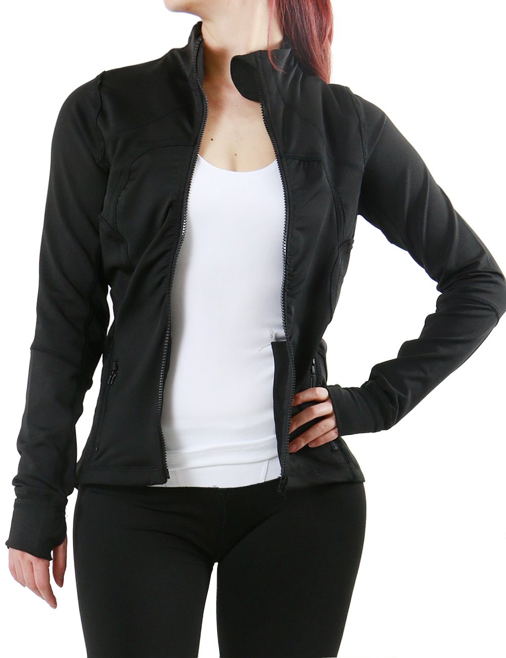 Womens Activewear Zippered Stretchy Training Jacket (S.M.L.XL)