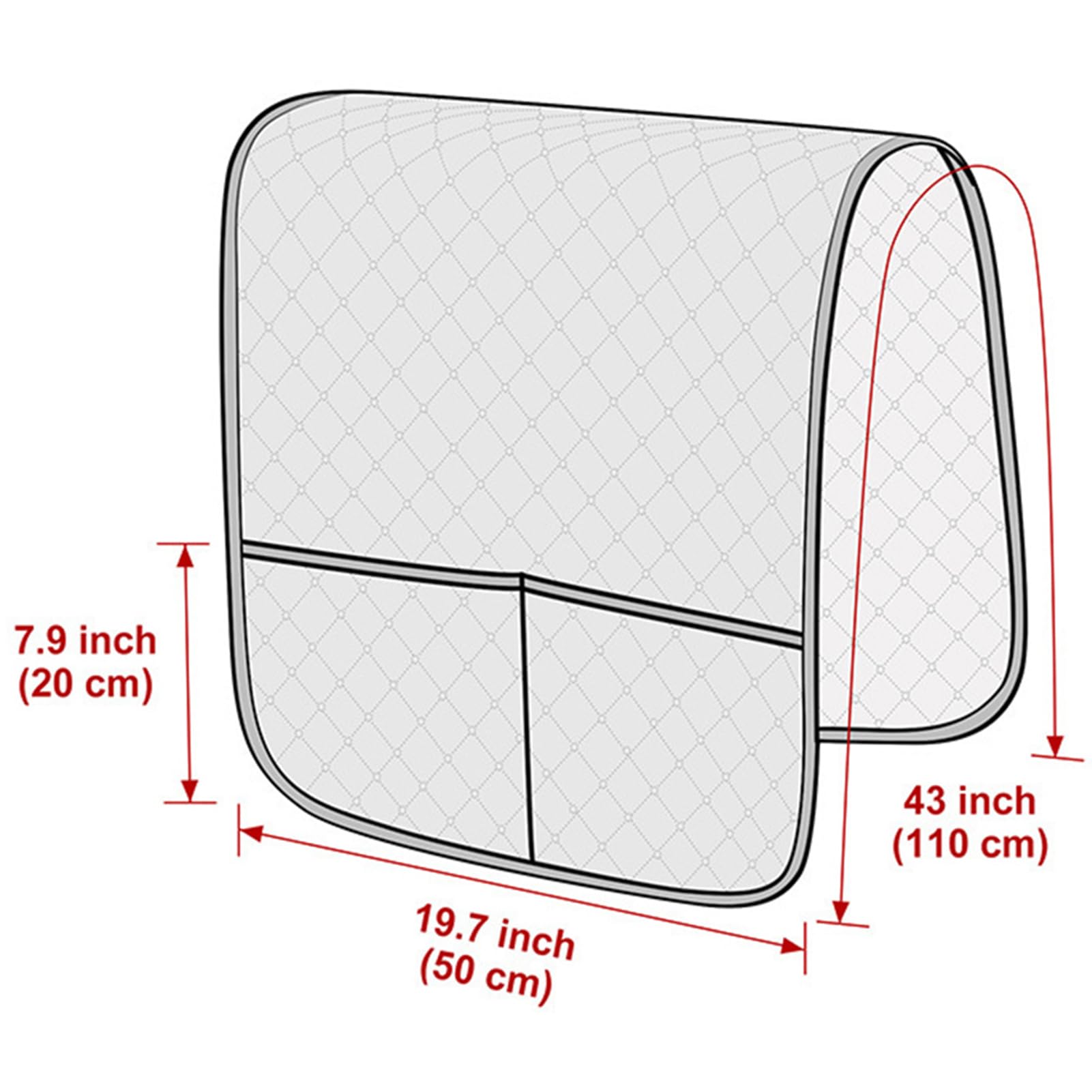 SimidunEUR Coprisedia per braccioli, impermeabile, antiscivolo, protezione per mobili, con tasche, per poltrone, divani, poltrone, divani reclinabili, rosso vino, 2 posti