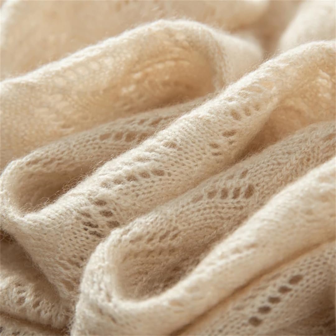 Sciarpa da donna in cashmere, lavorata a maglia, per primavera, autunno e inverno