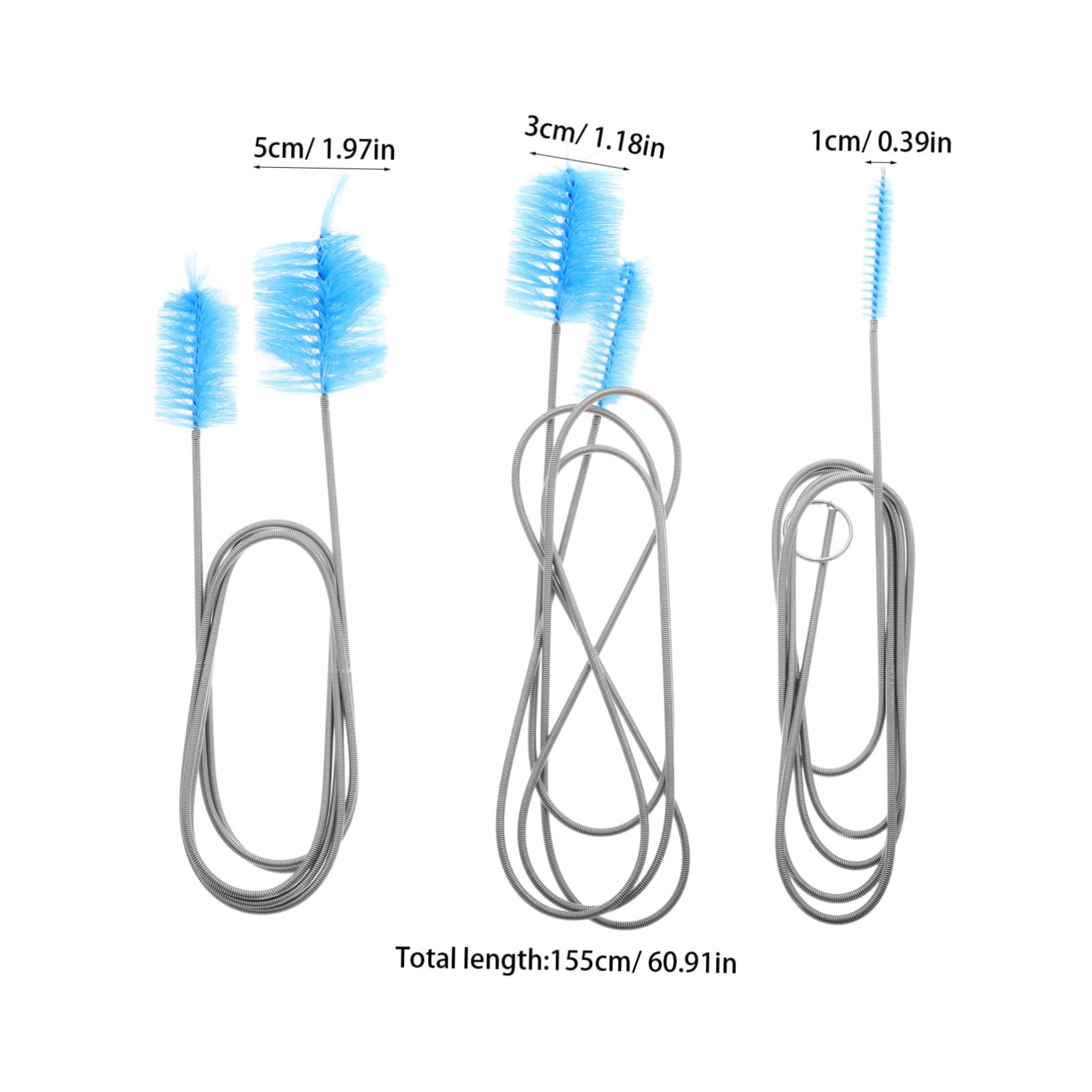 LIFKOME Drain Brush Pipe Cleaning 3pcs Long Flexible Set for Efficient Drain Cleaning and Blockage Prevention