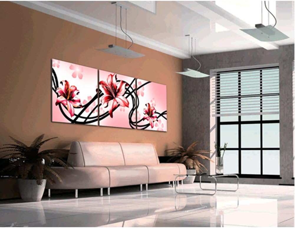 Hauran Hall or Living Room Wall Decorations Print Painting No Framed with Red Peach