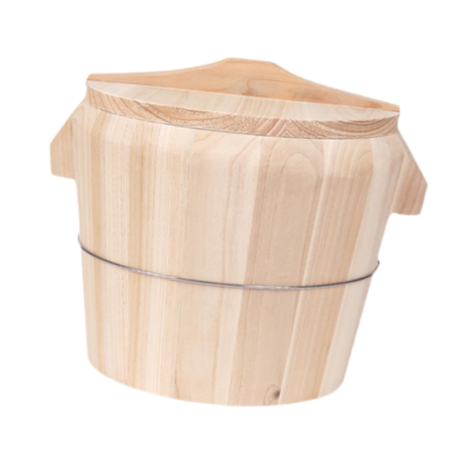 Reis-Eimer aus Holz – 27 cm großes Servierfass mit Deckel für gedämpften Reis, Tofu, Pudding und Sushi – unverzichtbares Küchenwerkzeug für perfektes Kochen
