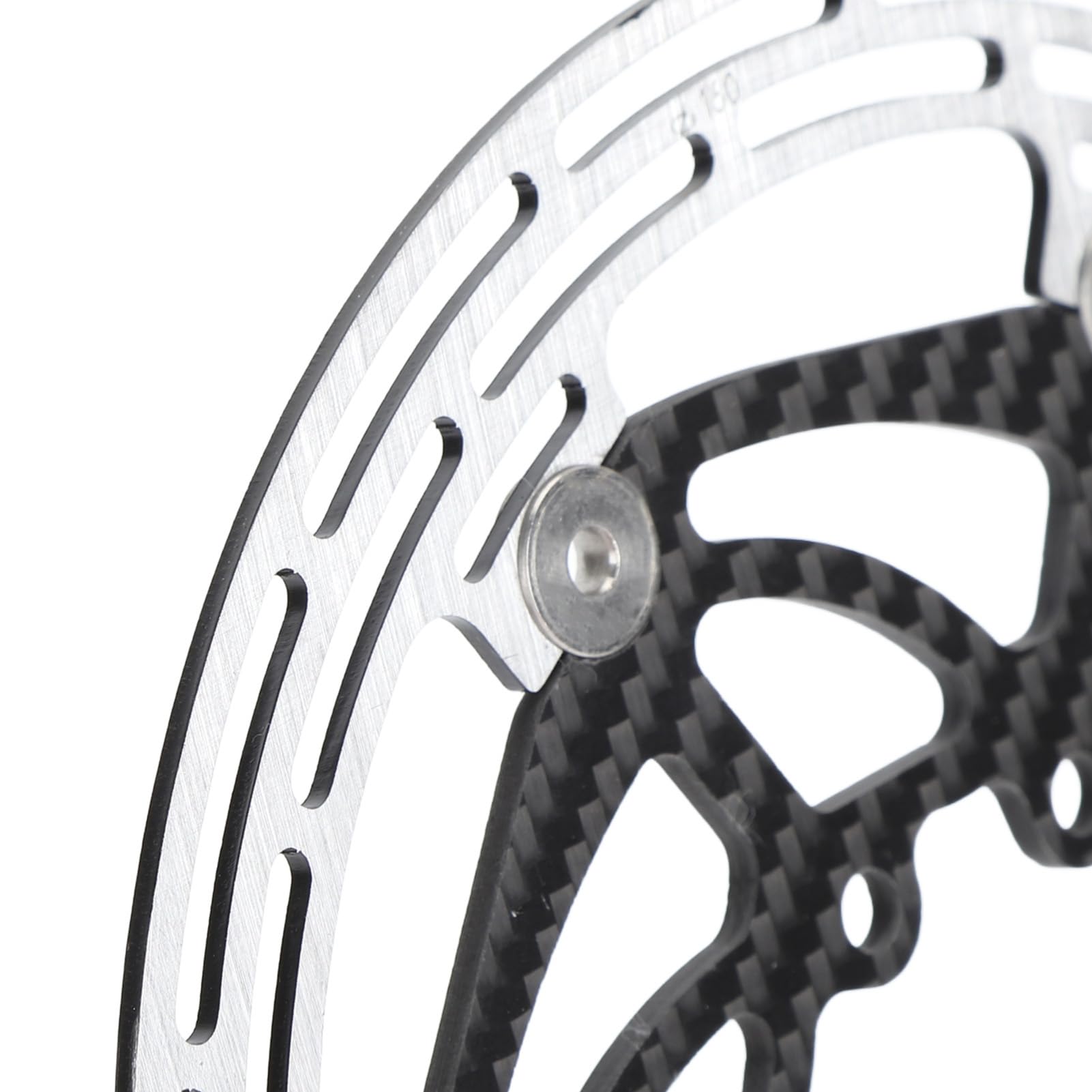 Rotor de Freno de Disco de Bicicleta, Diseño Flotante de Alta Resistencia para Bicicleta de Montaña y Carretera, Acero de Fibra de Carbono de 6 Pernos, 1 Paquete