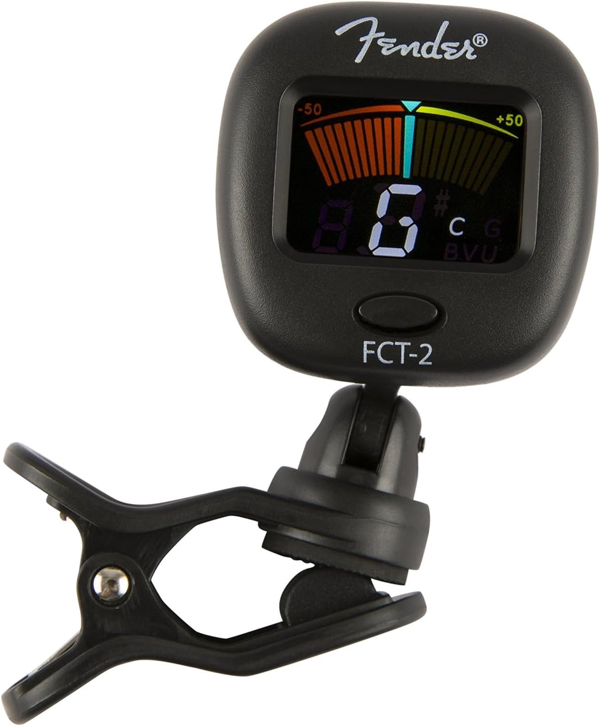 Fender FT-2 Pro Clip on Tuner with Colored Screen for Acoustic Guitar, Electric Guitar, Bass, Mandolin, Violin, Ukulele, Viola, Cello, Mandola, and Banjo