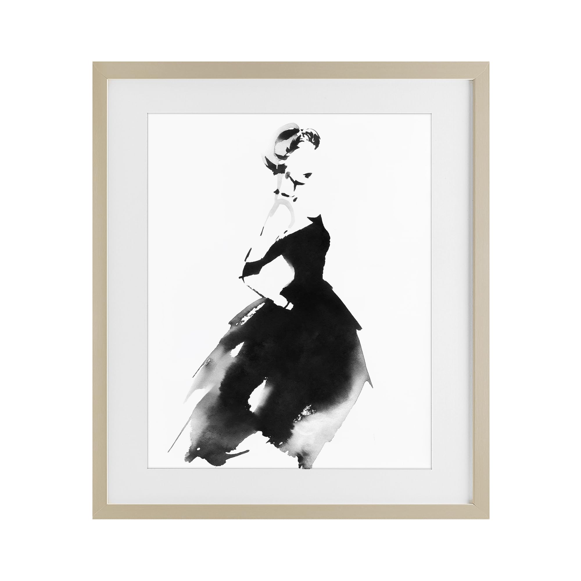 Stupell Industries Harvest Pine (Textured) Elegant Silhouette Love Abstract, 17 X 21 Inch Framed Print Under Glass