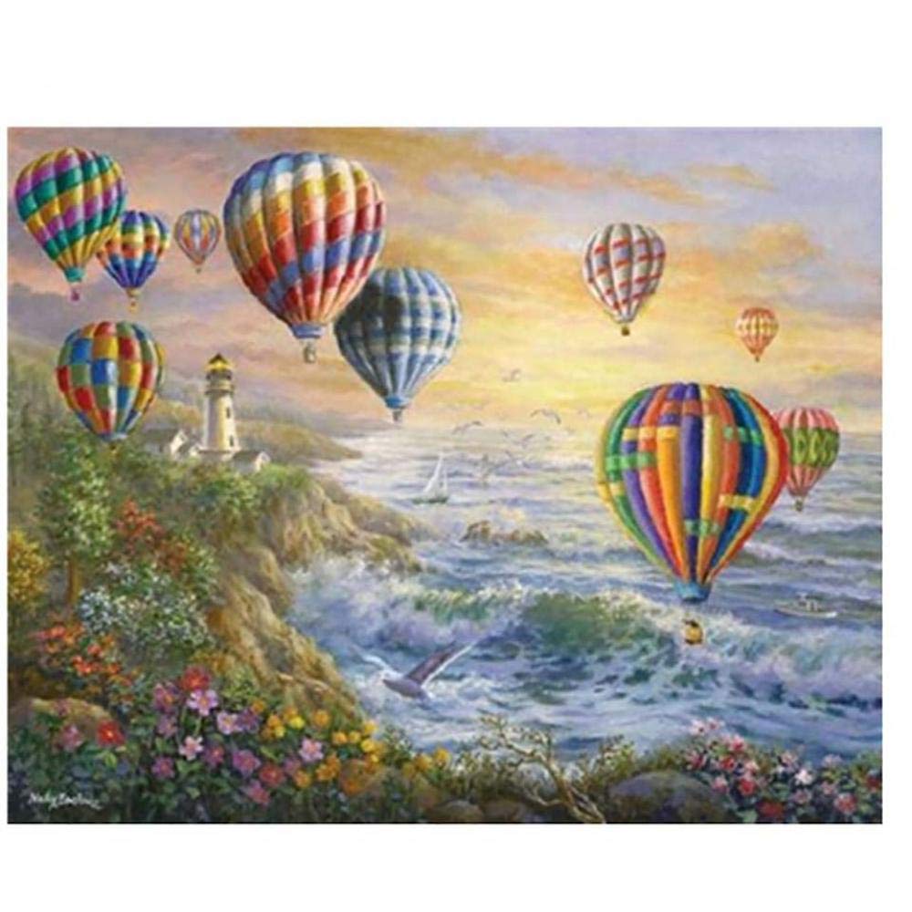 YCDtop Diamond Painting Decorazione della casa di Arte Fai da Te 5d Pittura Diamante Cartoon Movie Up Mongolfiera Punto Croce Resina Diamante Ricamo Murale Decor 40 * 50 cm
