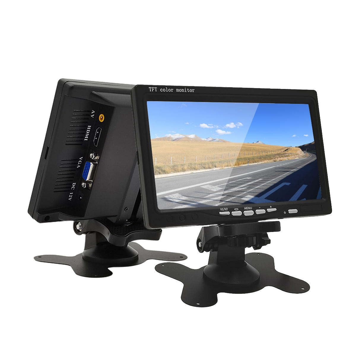 MANIA ELECTRO 7 Inch LCD Monitor with AV VGA HD-MI Input for Pc