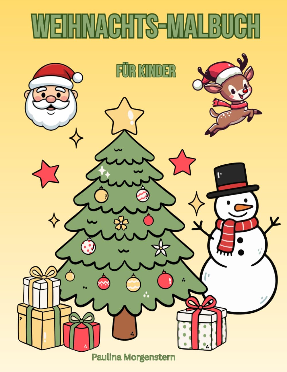 Weihnachts-Malbuch für Kinder, Ausmalbilder, Denkspiele und Mandalas: Kreativer Mal- und Rätselspaß für die Adventszeit