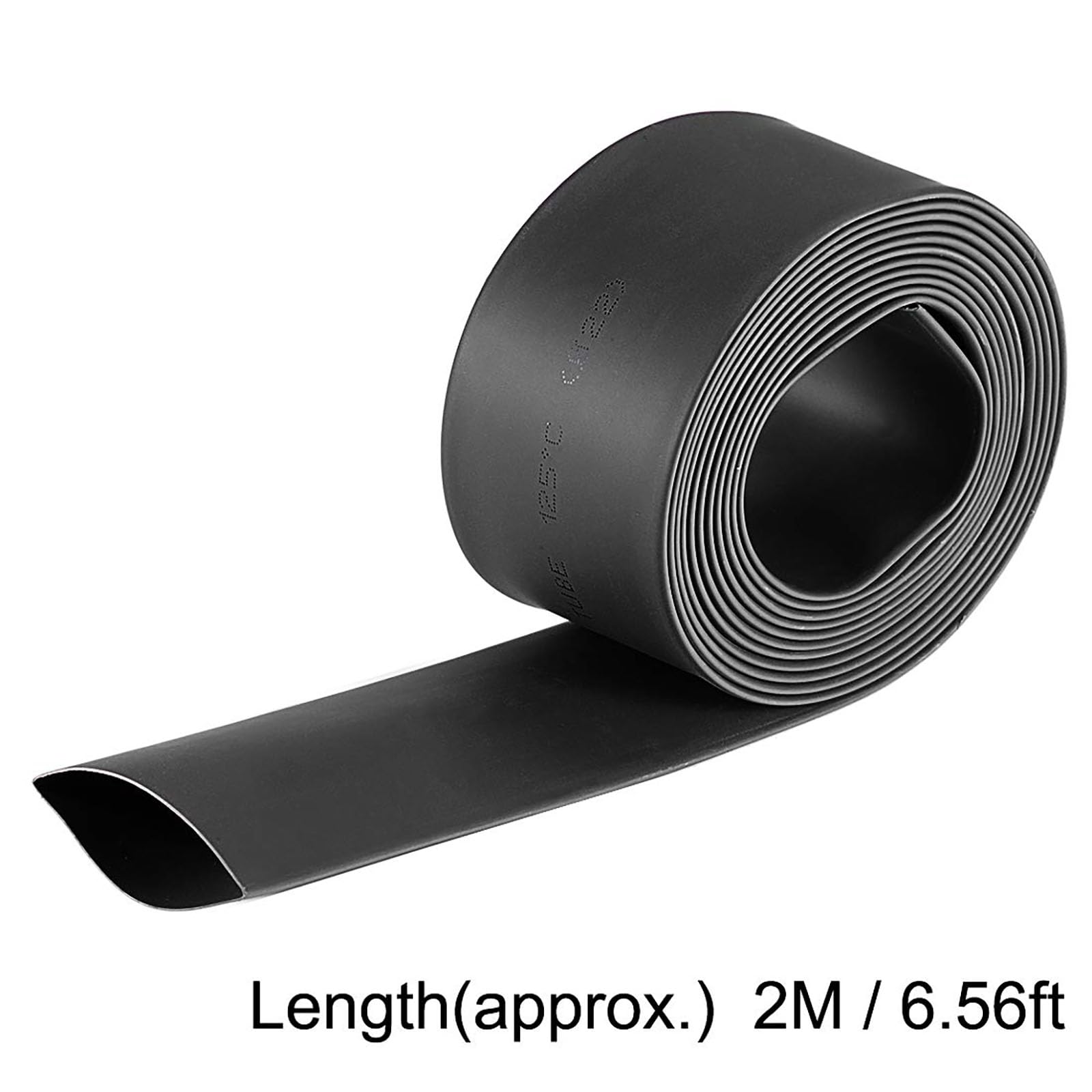 Gaine thermorétractable de 30 mm de long, 2 m de long, rapport 2:1 pour isolation électrique, réparations, câbles enroulés, connecteurs de fils, noir [, 22 mm x 2 m]