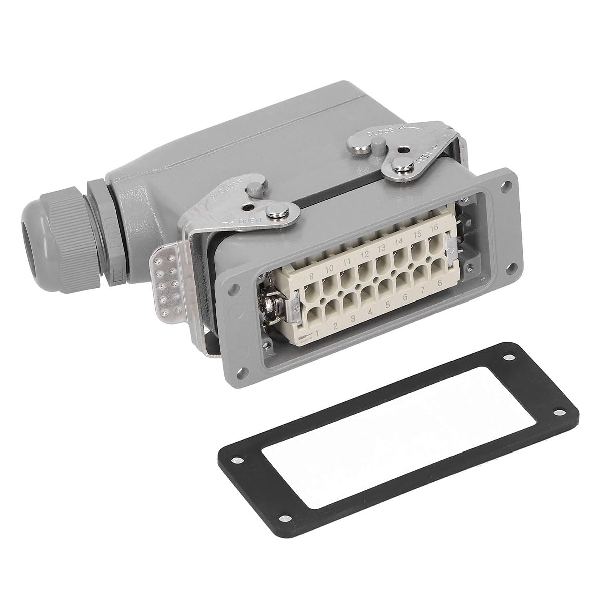 Sarini Connettore AC DC 16 Pin Accessori elettrici Connettore Industriale Adattatore Presa Aviazione Impermeabile 500 V 16 A Adattatore Presa Industriale Laterale-Esterna