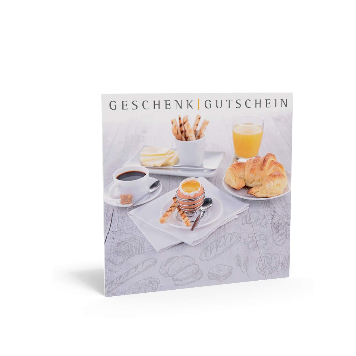 Pythagoras Gastronomie Geschenkgutscheine, 100 Gutscheinkarten mit großem Feld für Firmenstempel inkl. transparentem Kuvert