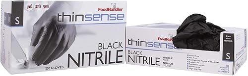 Miniatura 2 de FoodHandler 103-TS12-BLK FoodHandler thinsense nitrilo SM negro (paquete de 1000)