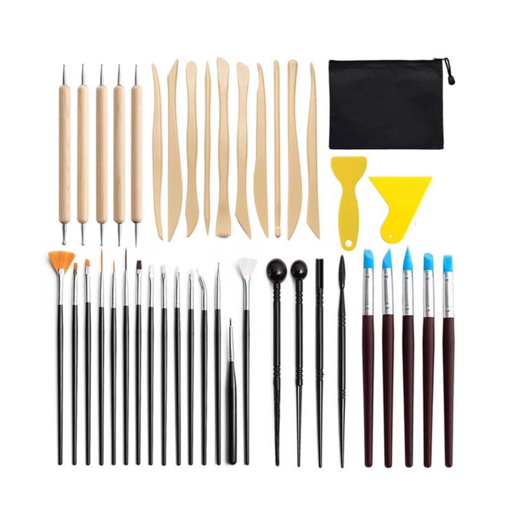 Ensemble de 42 Outils de Sculpture en Argile et poterie, modelage en polymère, Sculpture, poterie, céramique