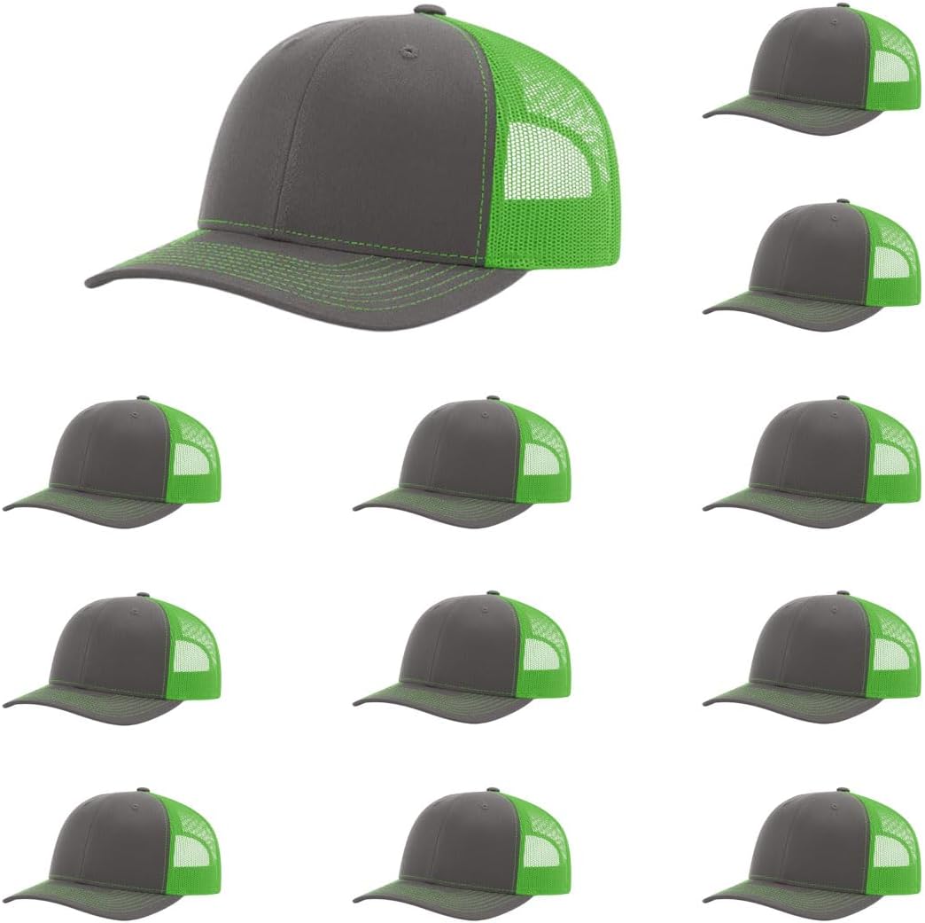 Richardson 112 Classic Six-Panel Adjustable Snapback Trucker Cap | Bulk Packs Available