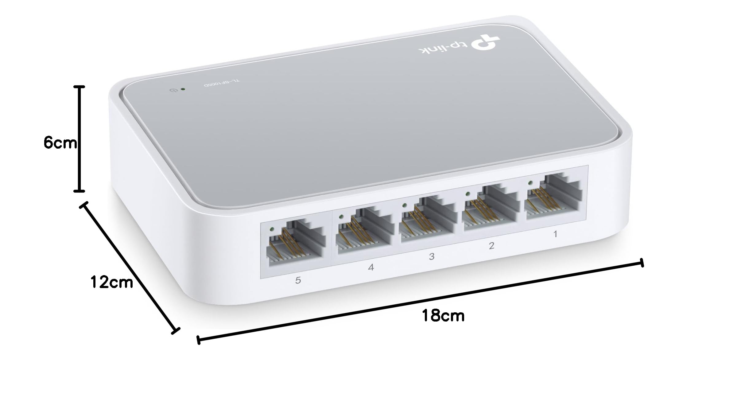 TP-Link S0202010 Switch de Sobremesa, Tl-Sf1005D Rj45 x 5 10/100 Mbps Plastico