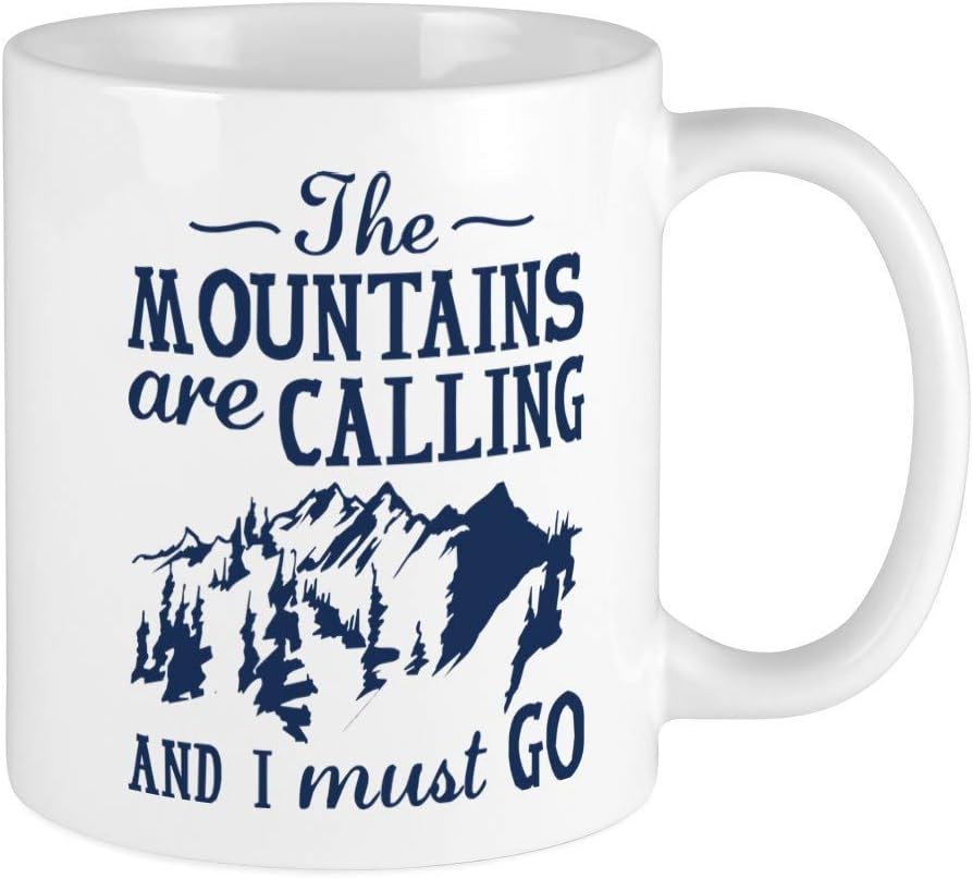 Dillo The Mountains are Calling Ceramic White Mug 11Oz Coffee Tea Cup