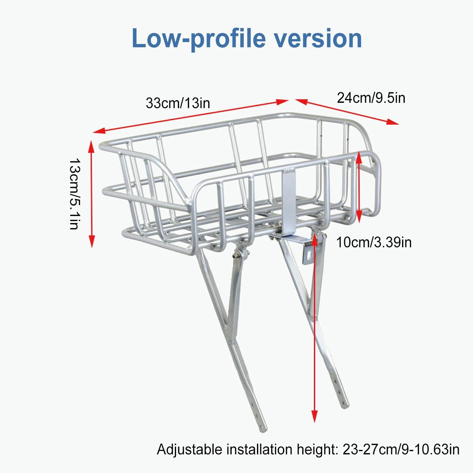 Przedni kosz rowerowy, regulowany, duża pojemność, lekki organizer siatkowy