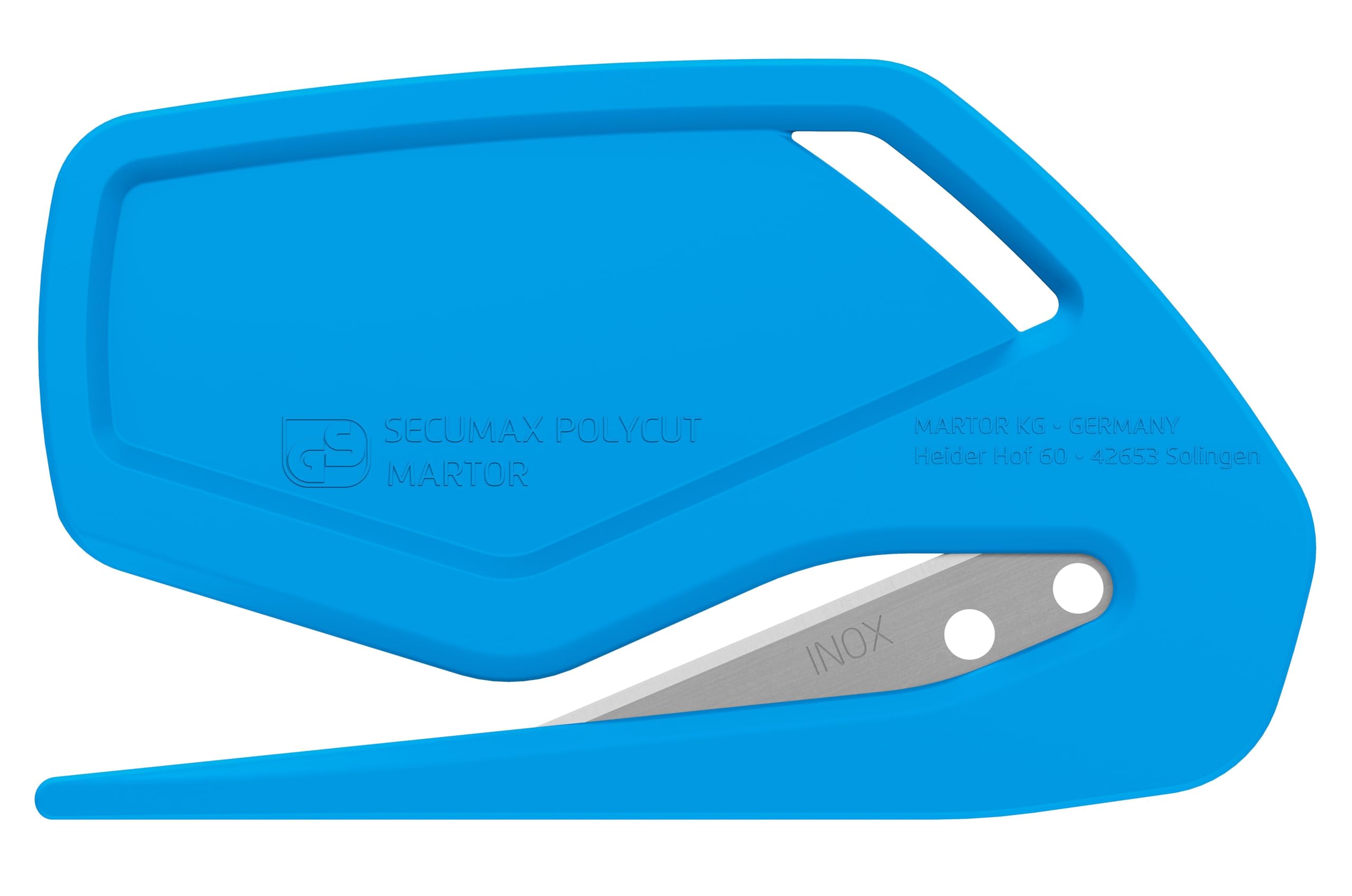 MARTOR 100 x Sicherheitsmesser, rostfreie verdeckte Klinge, SECUMAX POLYCUT, Profi Cuttermesser, Leicht, Kunststoff, Rechts- & Linkshänder