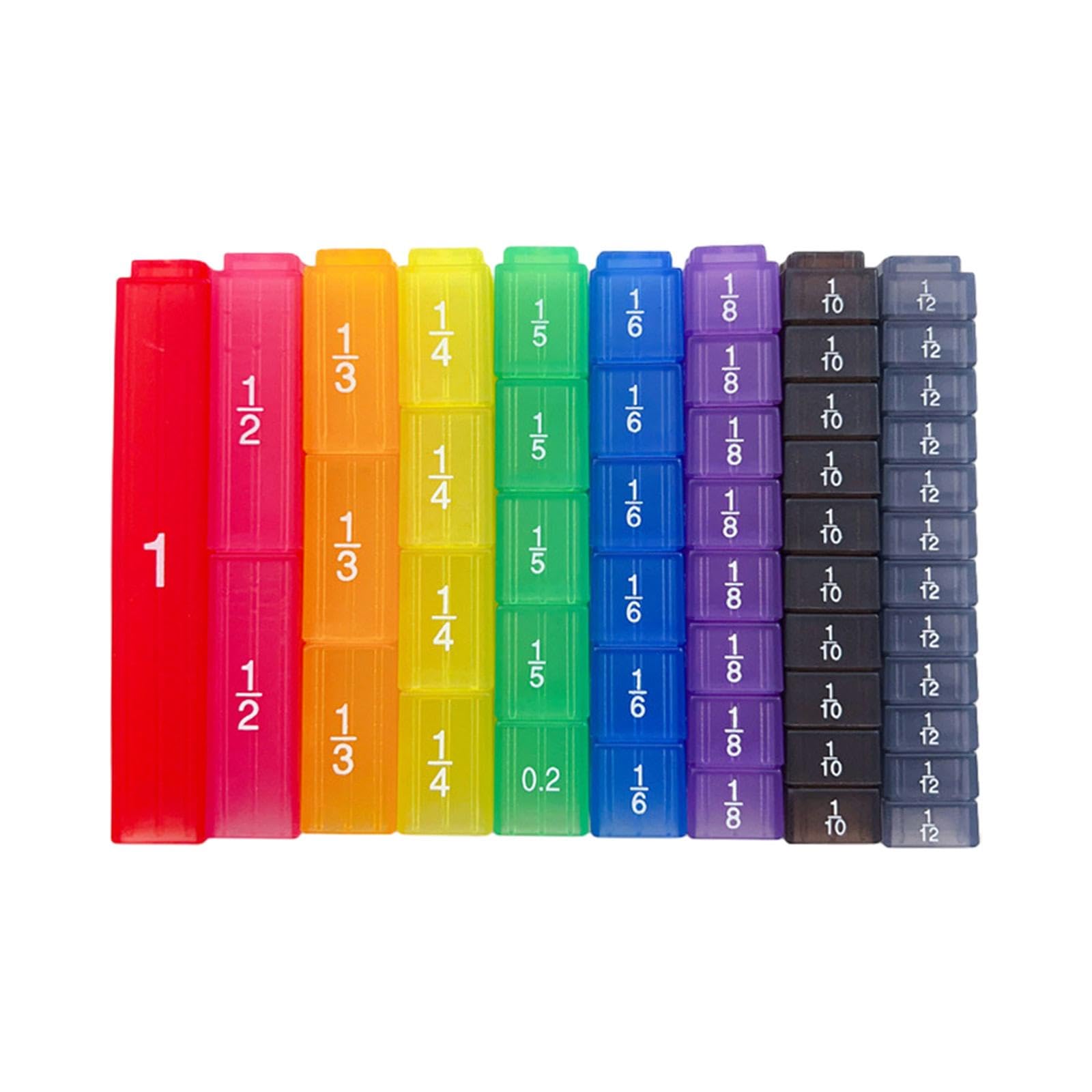 Lot de 3 cubes de 51 pièces multicolores pour l'enseignement des mathématiques pour l'enseignement primaire