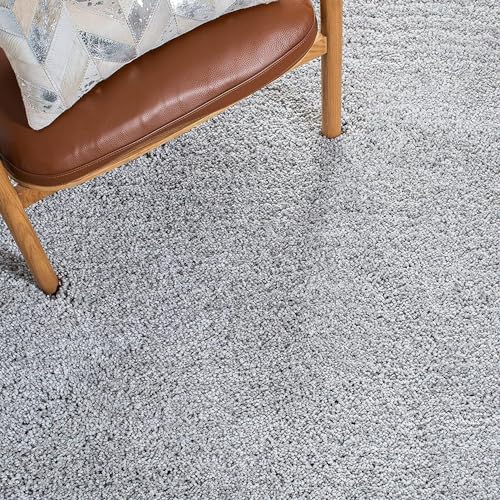 Image of Super Soft Microfiber Bedside Runner for Bedroom, Kitchen, Office, 2 x 5 Feet, Colour: Silver, Thickness 1.5 Inches