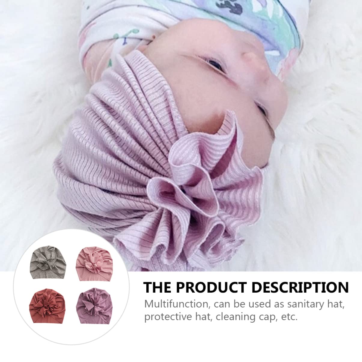 Toddmomy 8Pcs Copricapo Ragazze Anno Bambini Bambini Bambini Delicati a Forma di Adorabile Nodo Comodo Crochet Neonato Beanie Cappelli Caldo Fiore Vivaio Bowknot Cappello con Fiocco