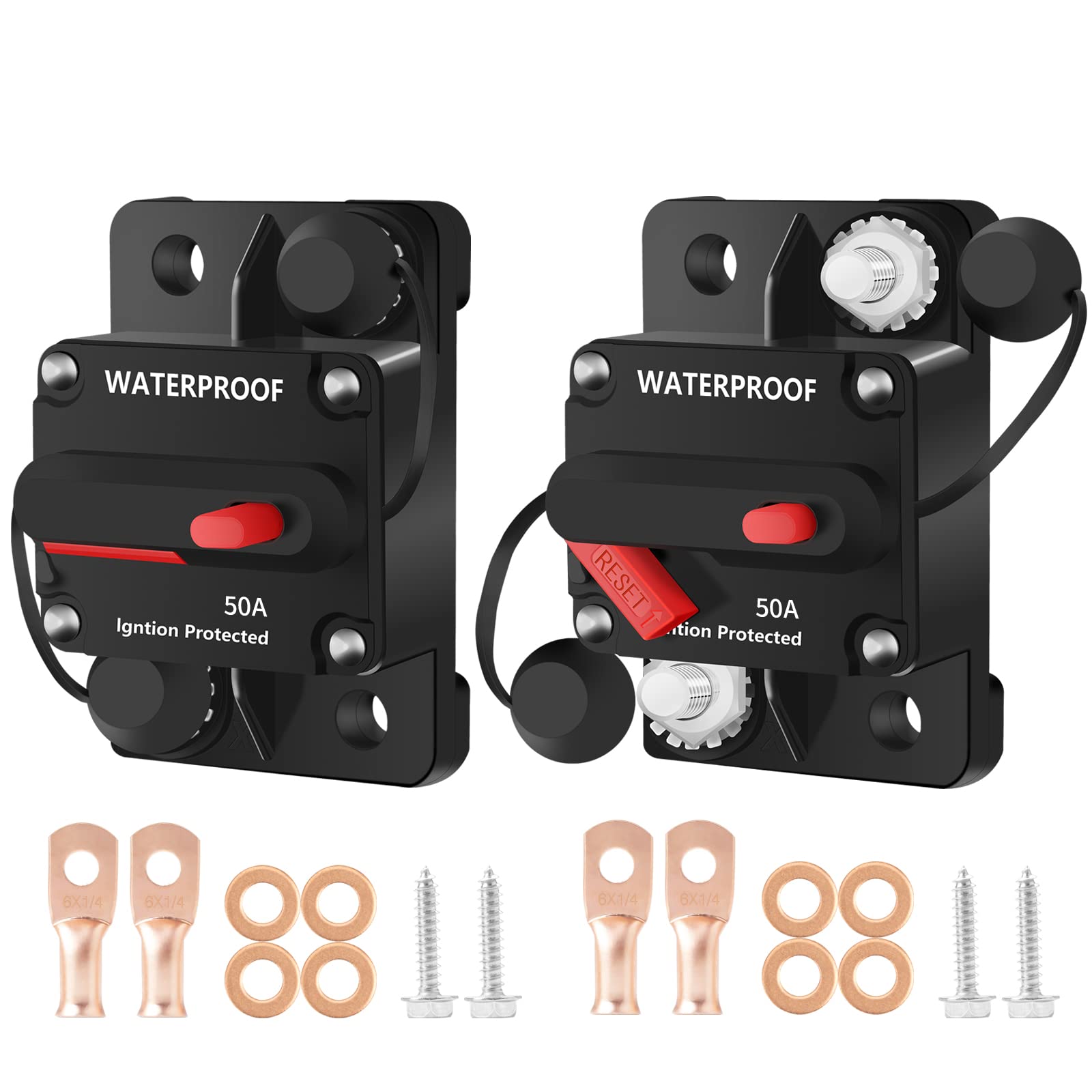 Buy DaierTek 50 Amp Circuit Breaker, Waterproof Marine Circuit Breaker