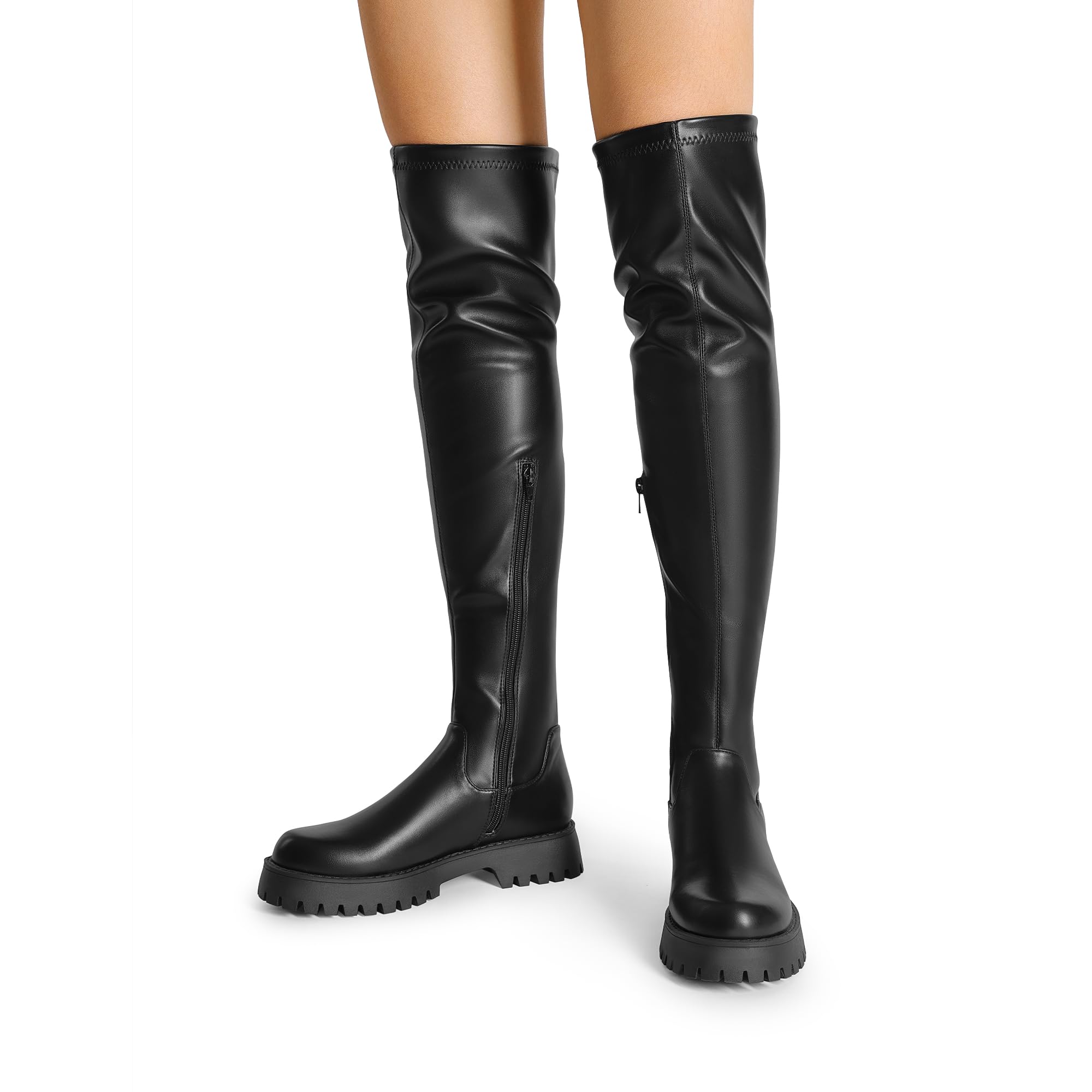 DREAM PAIRS Bottes au-Dessus du Genou pour Femmes Élégantes Cuissardes Tendance et Classique SDOB2408W