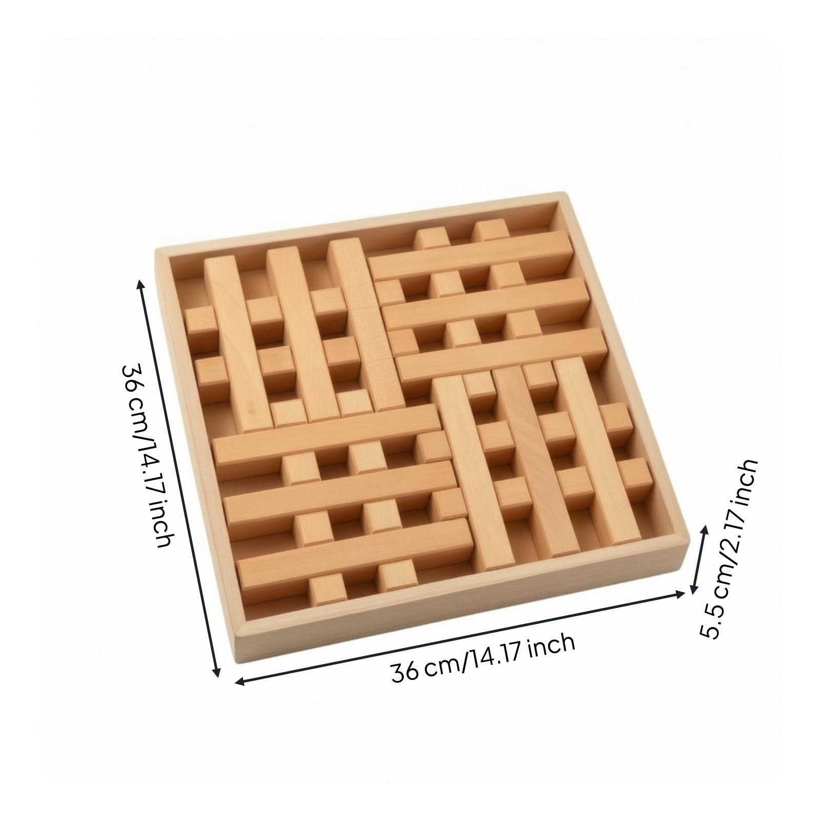 Qianly Scatola con Blocchi di Legno Metodo | Motricità Fine, Blocchi da Costruzione, per Asilo