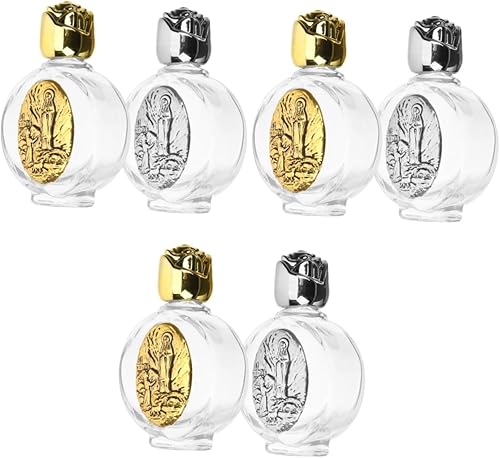DECHOUS 6 unids botella de agua bendita decoraciones para el hogar botella de spray transparente botellas de agua mini botella de agua virgen maría