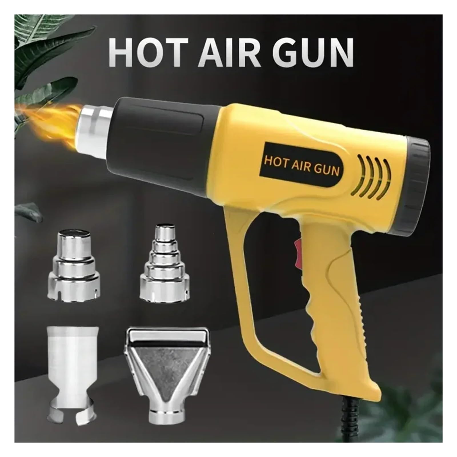 Opalarka 2000 W Ręczna Przemysłowa Z Dwoma Ustawieniami Temperatury Do Projektów Wystroju Wnętrz I Rękodzieła Silnik O Wysokiej WydajnośCi(Heat Gun Set)