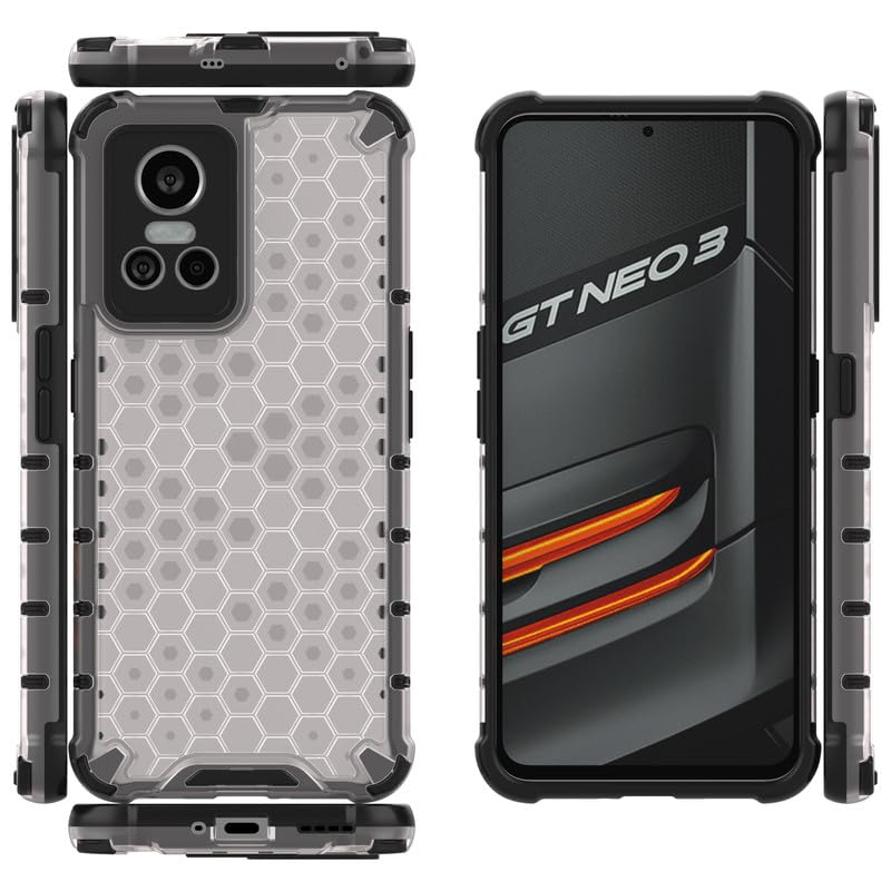 Image of Plastic Bumper Back Case Cover for Realme GT Neo 3 (Transparent)