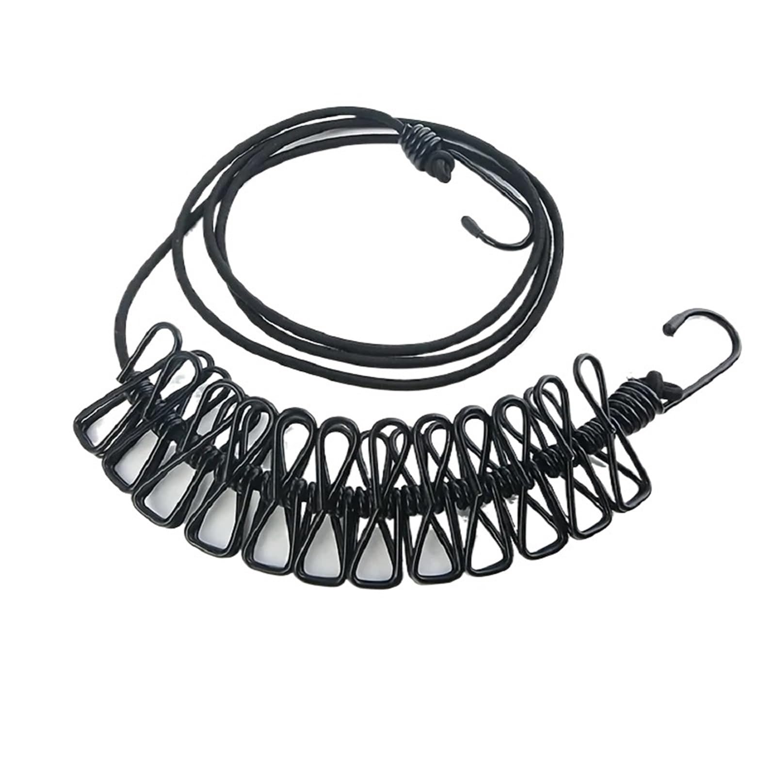 Clothesline Outdoor Clip Travel Portable Retractable Windproof Drying Rope With 12 Clips Hanger for cloths