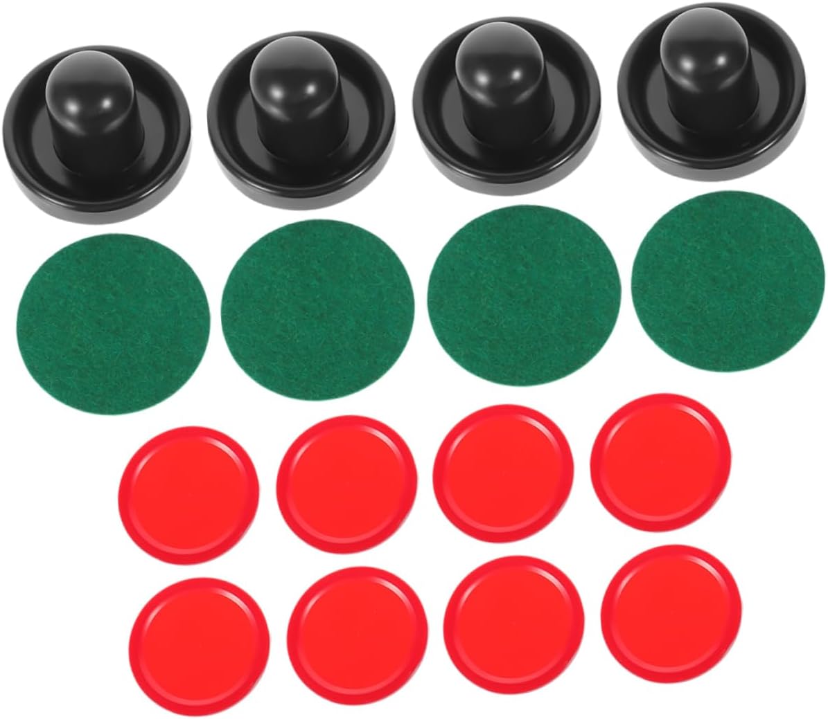 Kisangel 2 Sets of Ice Hockey Pucks and Accessories Replacement Parts for Air Hockey Table Games for Family Entertainment and Tabletop Game Fans