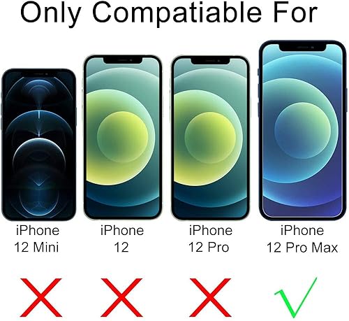 Miniatura 3 de Paquete de 3 protectores de pantalla para iPhone 12Pro Max 6.7 pulgadas con 3 paquetes de protectores de lente de cámara de vidrio templado,