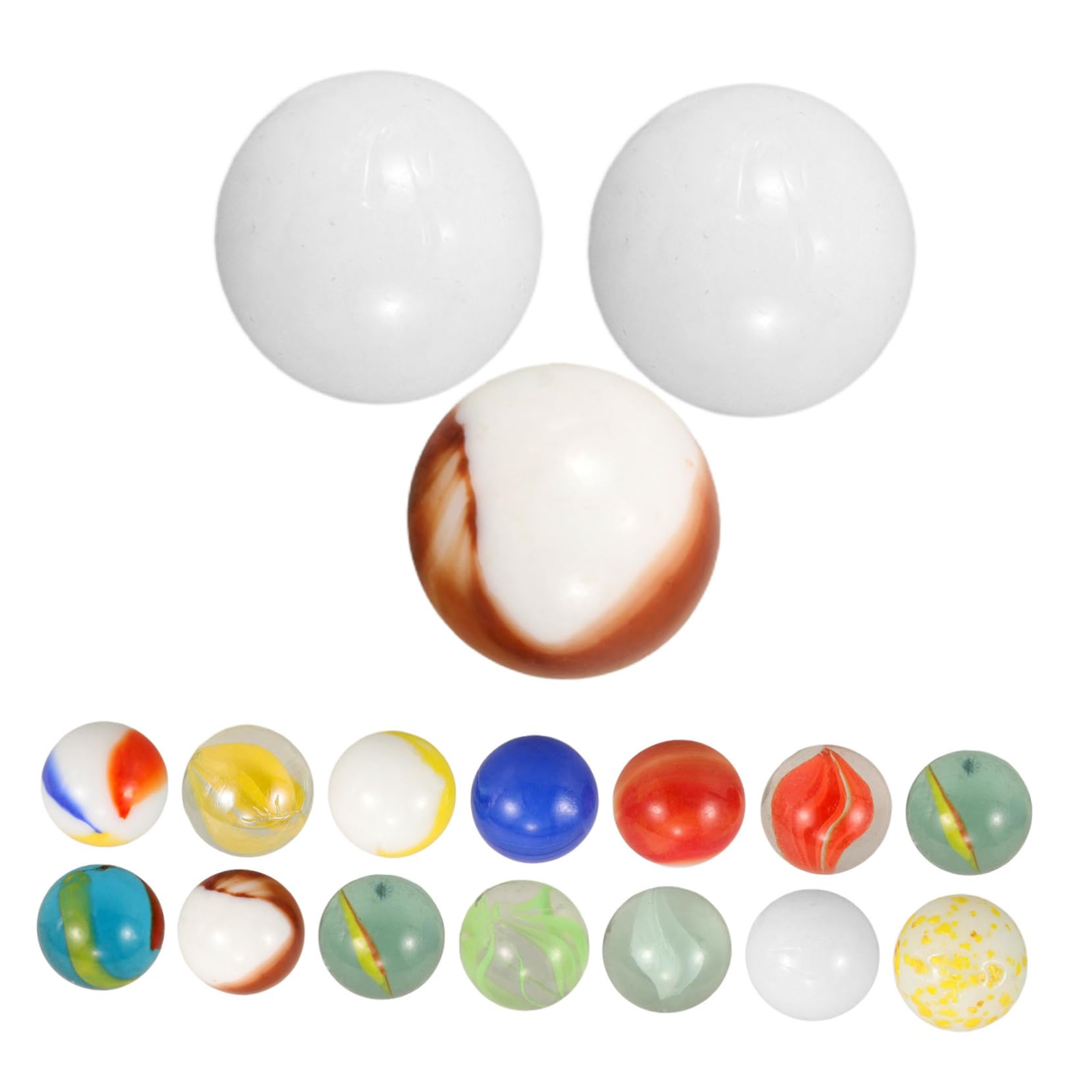 Garneck Tank Decorations 60 Pcs Assorted Glass Marbles Marbles Gemstone for Boys and Girls Aquarium Beads