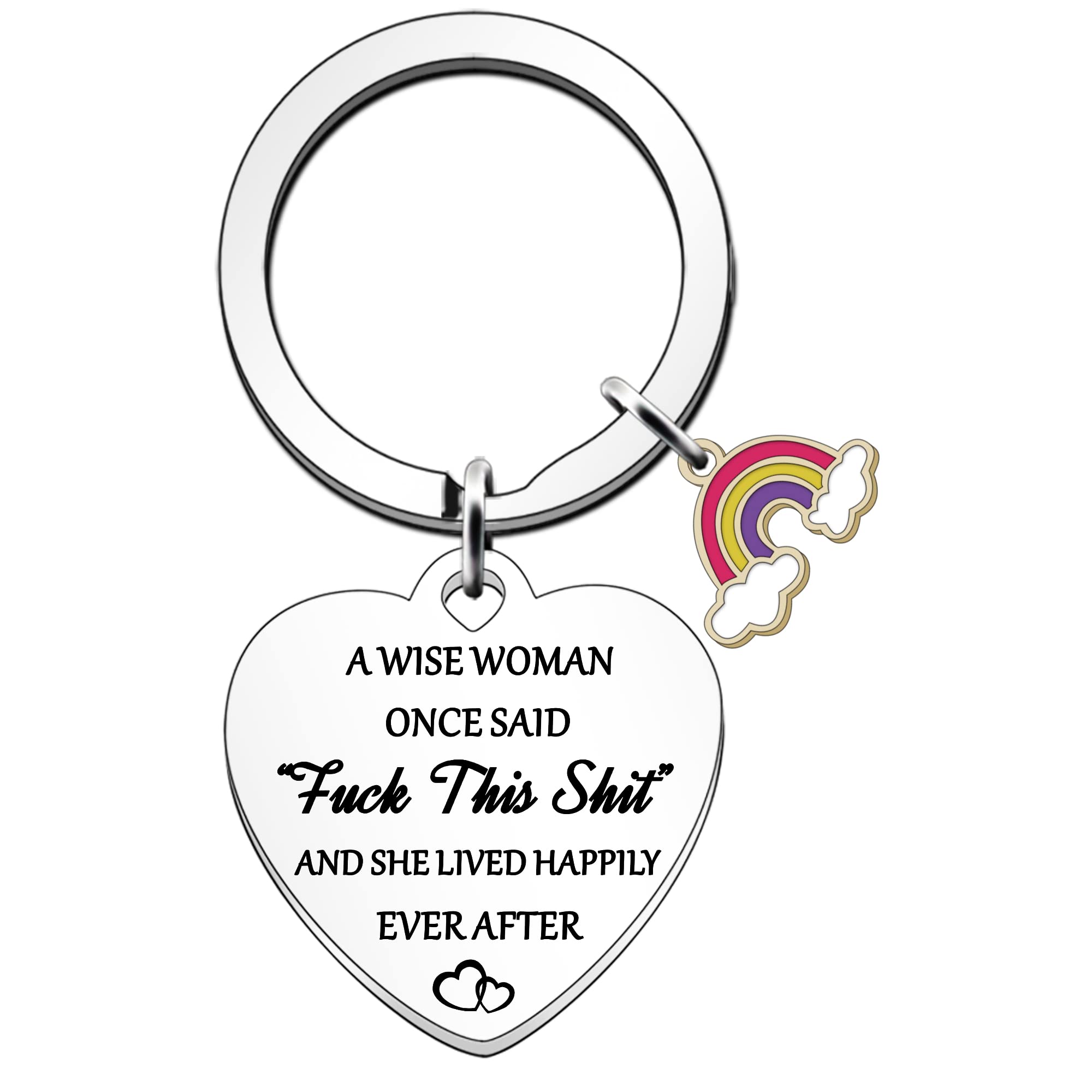 SDOFYA Wise Women Once Said Keyring Birthday Gifts for Women Good Luck Gifts Retirement Gifts for Coworker Friendship Her Nurse Teacher