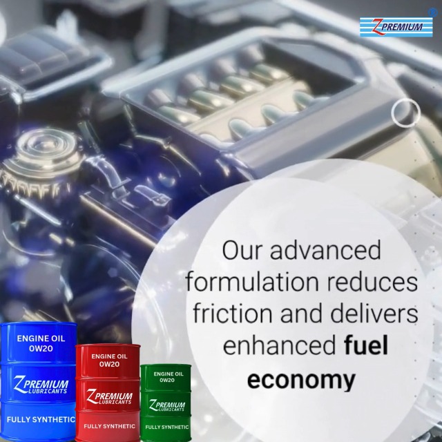 ZPremium Synthetic 0W20 Motor Oil Advanced Engine Protection Fuel