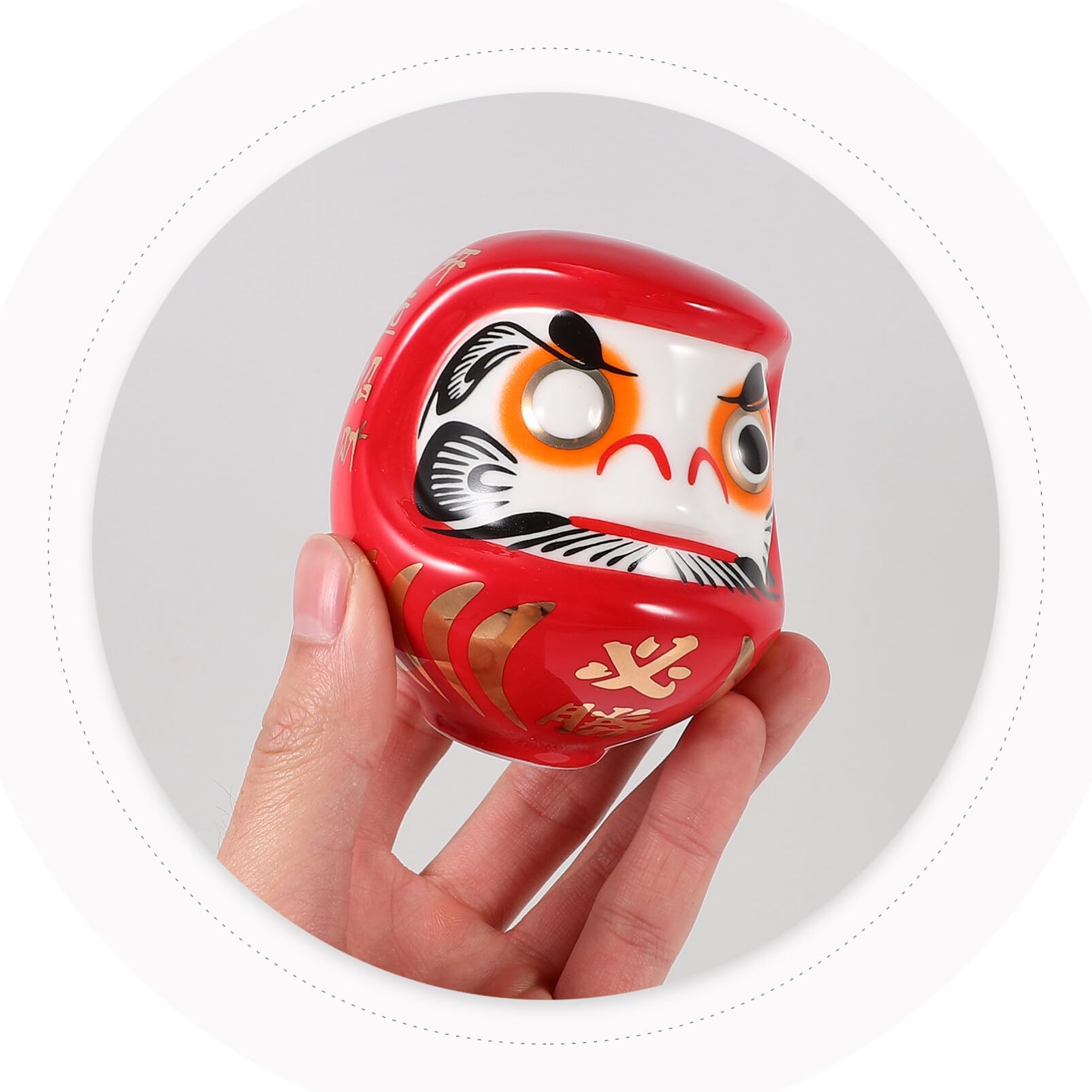 ABOOFAN Ornamento in ceramica Buddha giapponese rosa 2,36 pollici figurina decorazione per ristorante Sushi casa Feng Shui regalo originale
