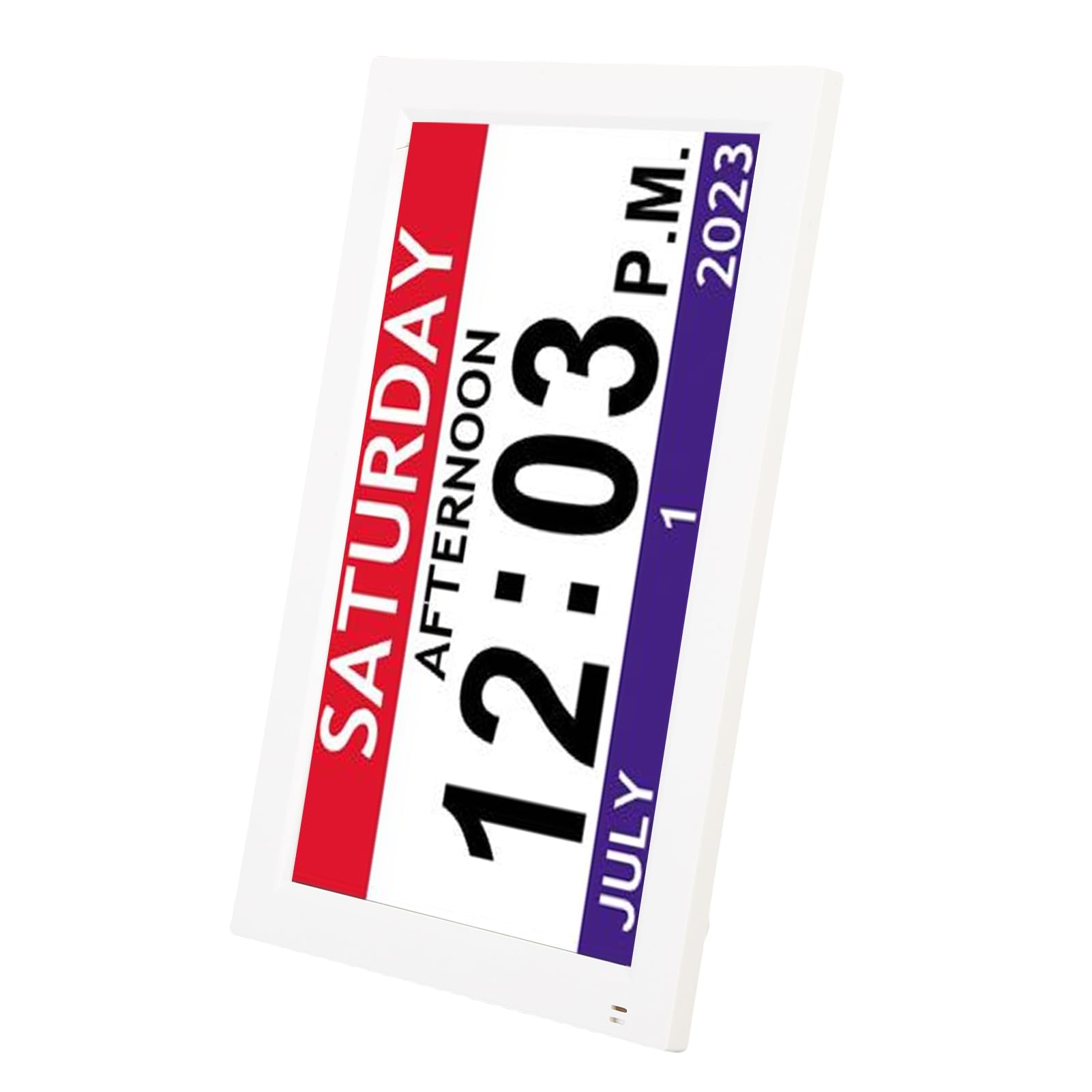 Asixxsix Cyfrowy Zegar z Kalendarzem, 12 przypomnień o Alarmach Automatyczne Przyciemnianie Cyfrowy Budzik z Dniem i datą, Duży Wyświetlacz 7-calowy Zegar z możliwością Odtwarzania zdjęć do Posiłków