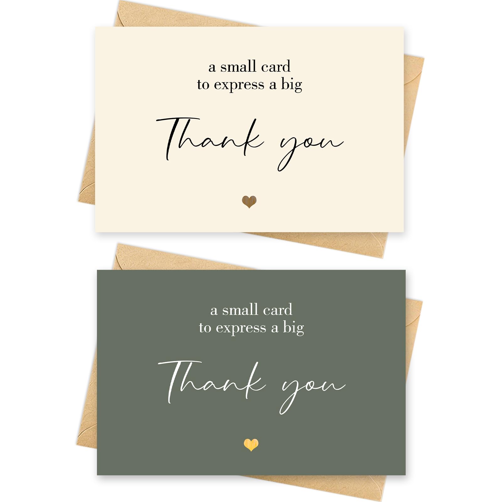 Thank You Cards, 32 Thank You cards With Envelopes - Blank Cards For Personalized Notes - Bulk Stationary Set For All Occasions incl. Weddings, Business & Baby Showers, 4" x 6"