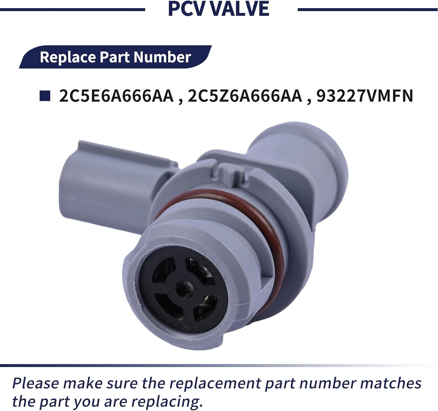 PCV Valve Compatible with Ford Edge Escape Explorer Fusion Mustang Ranger, for Lincoln Aviator Mkx, for Mercury Milan Replace 2C5E6A666AA 2C5Z6A666AA 93227VMFN Vapor Canister Purge Valve