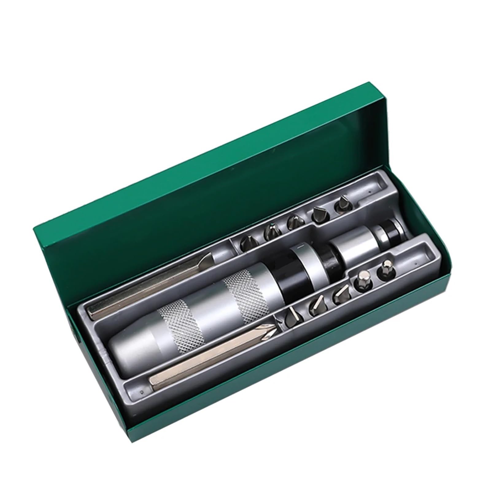 Amrttwy Green Screwdriver, Knock Screwdriver Set Stubborn Screw Removal Tool Broken Head Extractor Nut(Green)