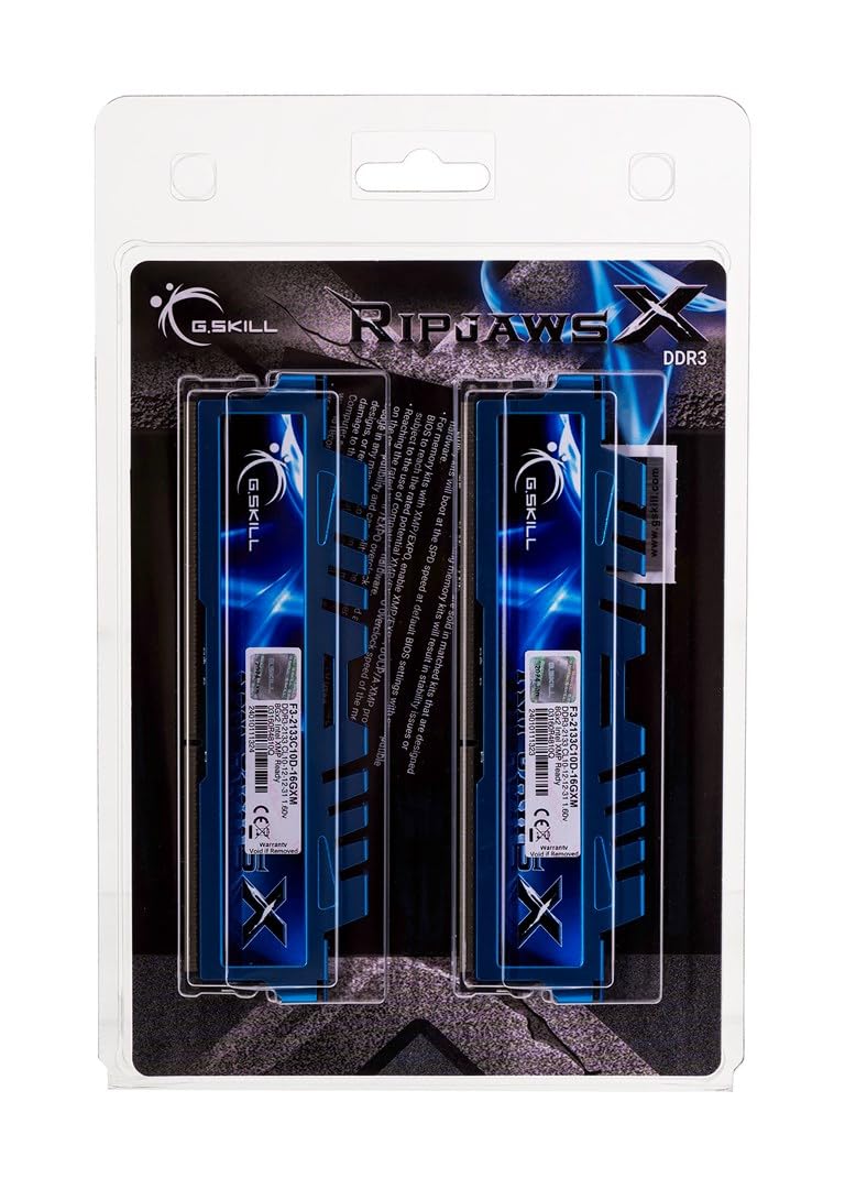 Two G.SKILL RipjawsX DDR3 memory modules