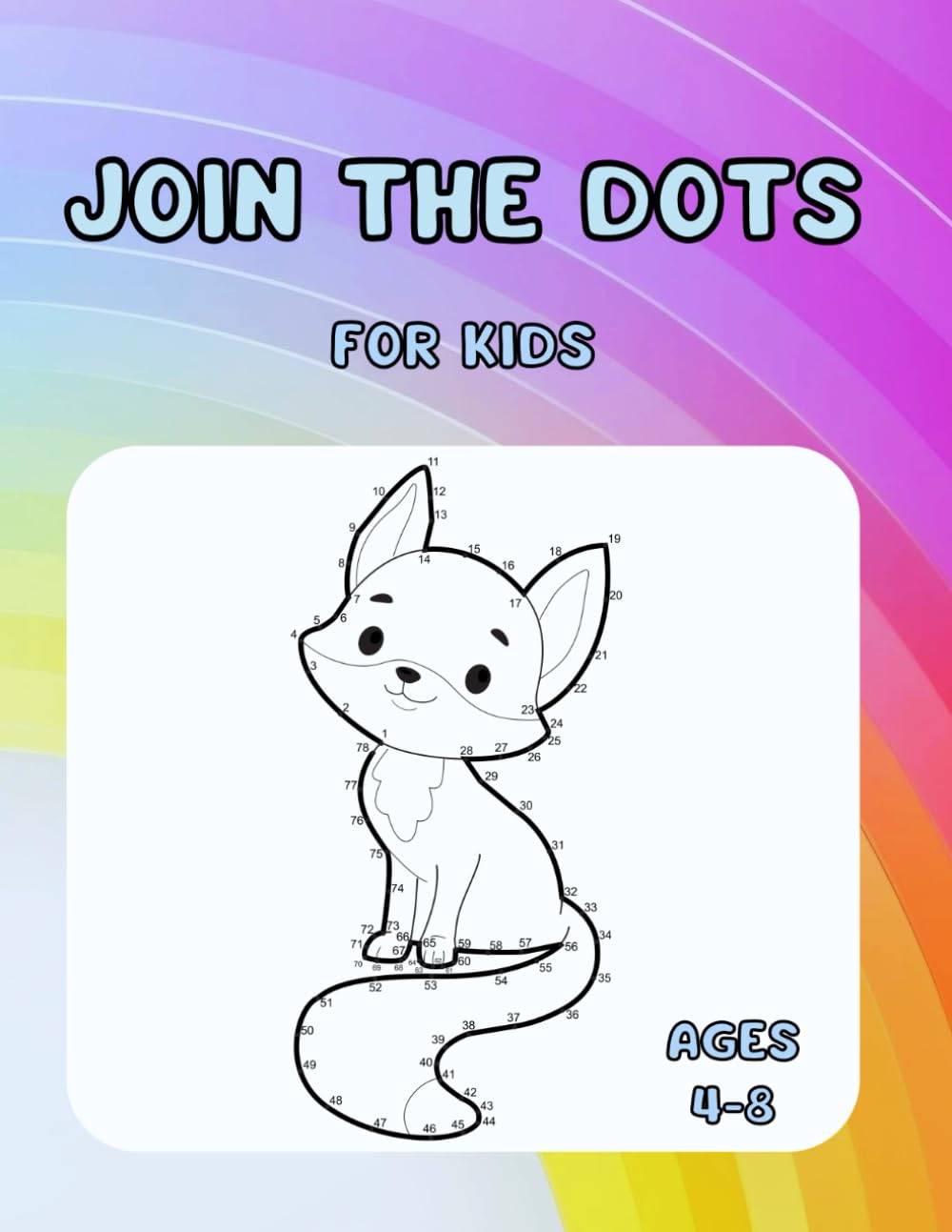 Join the Dots: Fun and interactive dot to dot puzzles for children 4,5,6,7,8 – Discover the images and color | Animals, Vehicles and Food