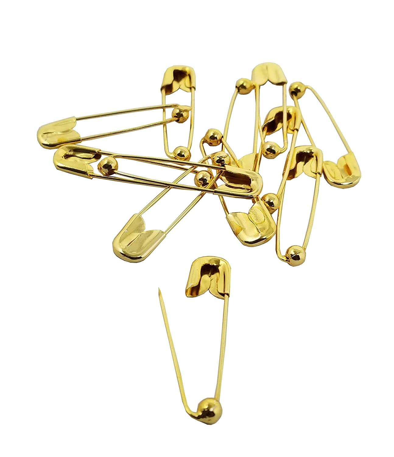 VAMA Fashions Premium Small Gold Safety Saree Nappy Lock pins Blanket Sweater Perfect Clothes Craft Sewing Baby Clothes Diaper Pinning Hijab Brooch pins for Women Girls 2