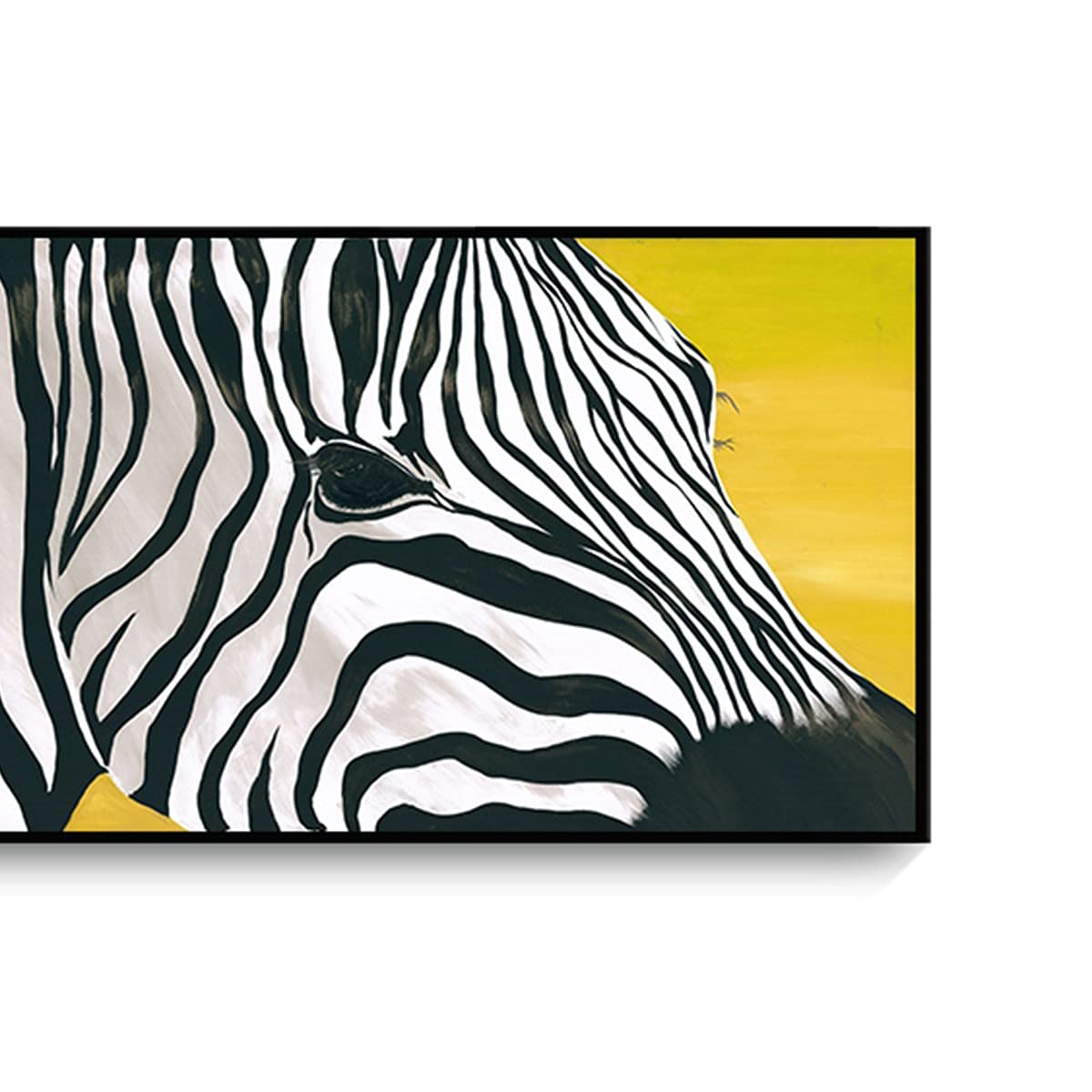 Peinture diamant zèbre grand format 70x160cm pour habiller un mur vide sans peindre