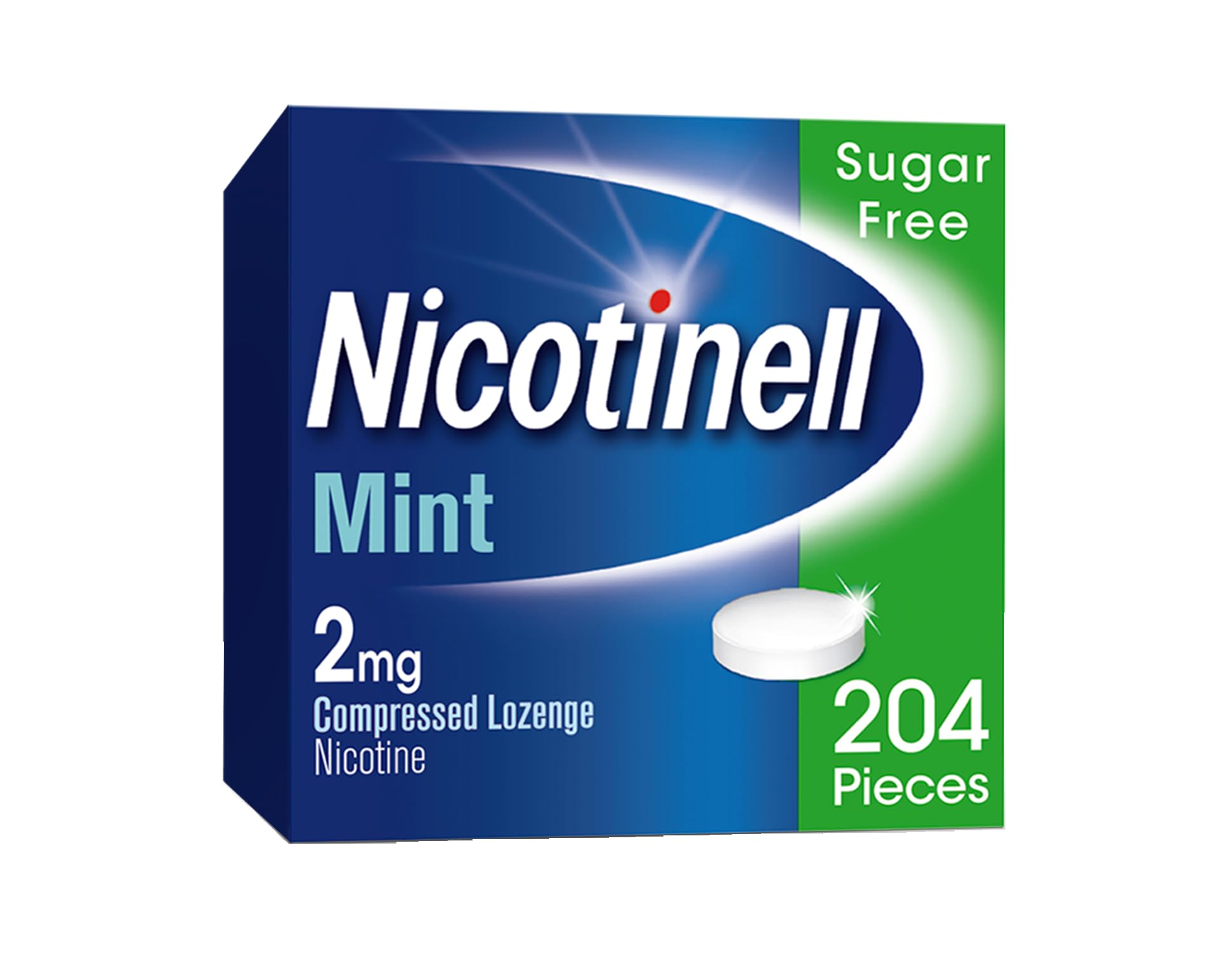 Nicotinell Mint Lozenge 2mg (204 Lozenges), Stop Smoking Aid, Sugar Free Nicotine Lozenges, Fresh Mint Flavour, 2mg Extra Strength for Heavy Smokers, Quit Smoking Aid, Mega Pack