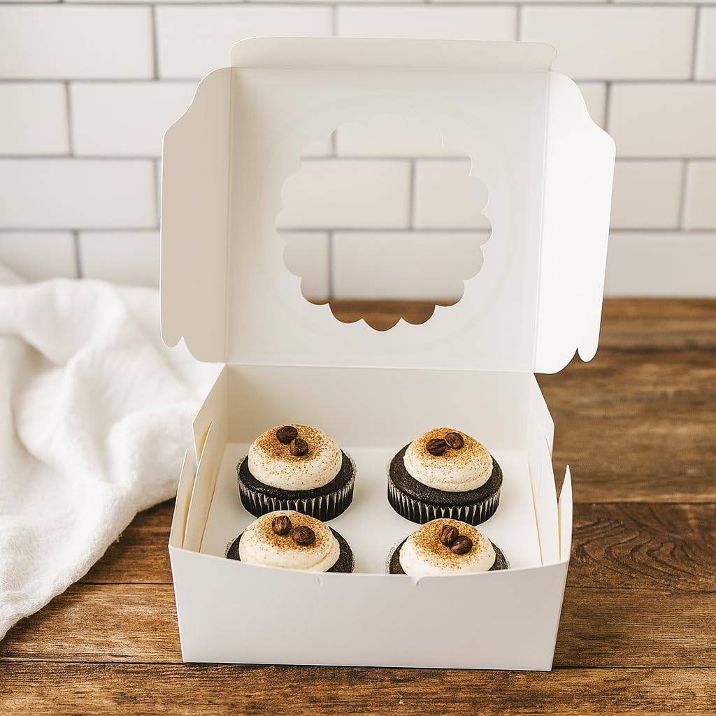 Cupcake Boxes with Inserts - Pack of 10 -8 Cupcake Boxes with Inserts - Pack of 10 -8