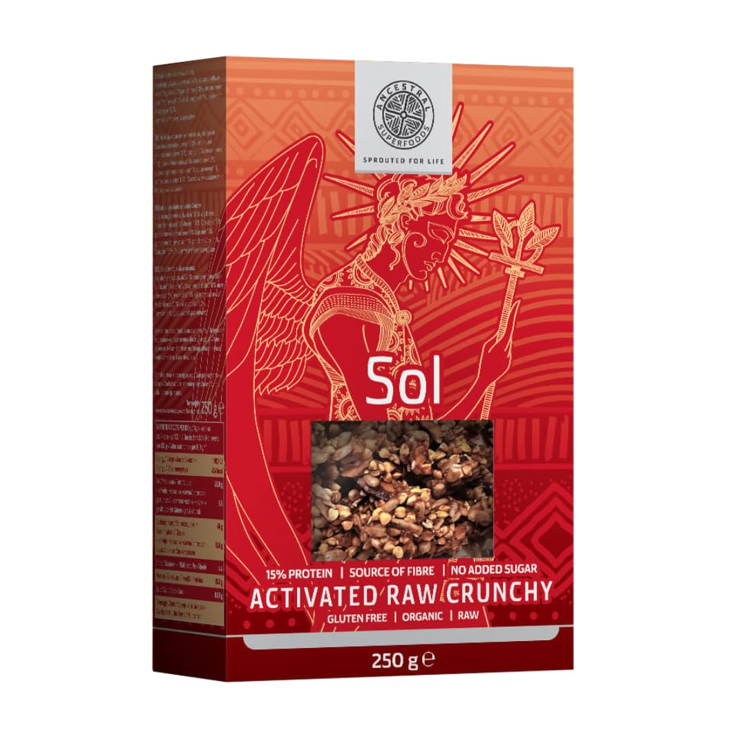 Ancestral Superfoods SOL activated raw crunchy breakfast with 15% PROTEIN No Added Sugar